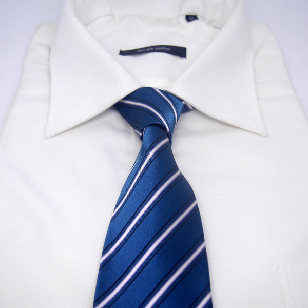 Lined Casey Tie in Chathams Blue - Giorgio Mandelli