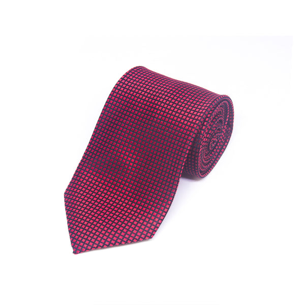 Printed Wyatt Tie in Red