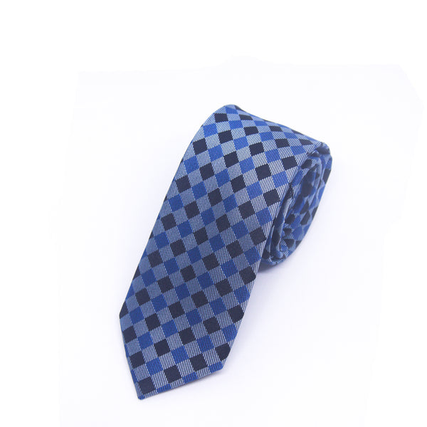 Skinny Printed Ford Tie in Blue - Giorgio Mandelli® Official Site | GIORGIO MANDELLI Made in Italy