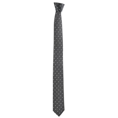 Skinny Spotted Hayden Tie in Grey - Giorgio Mandelli® Official Site | GIORGIO MANDELLI Made in Italy