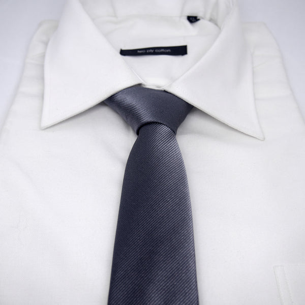 Skinny Oswald Tie in Grey - Giorgio Mandelli® Official Site | GIORGIO MANDELLI Made in Italy