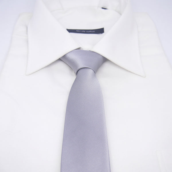 Skinny Oswald Tie in Silver - Giorgio Mandelli® Official Site | GIORGIO MANDELLI Made in Italy